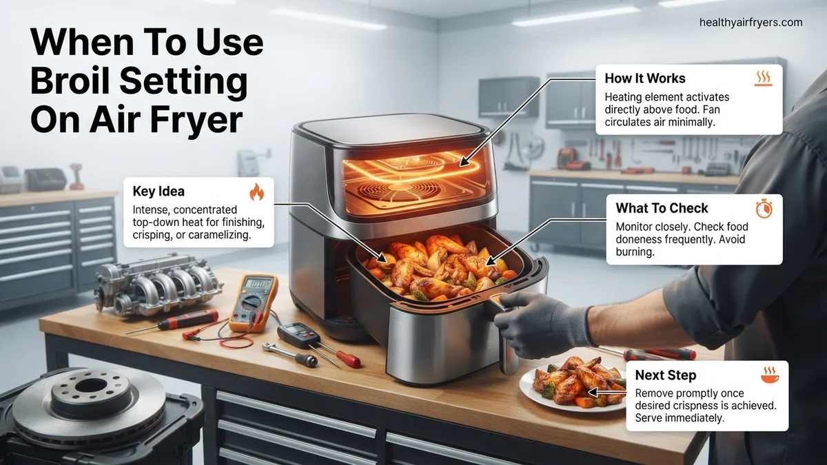 When To Use Broil Setting On Air Fryer When To Use Broil Setting On Air Fryer expert guide showing the main topic and key context