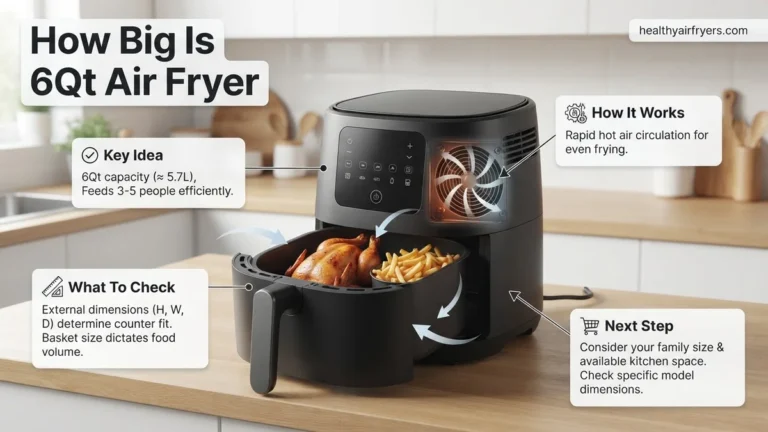 How Big Is 6qt Air Fryer 2026 Guide Real Size & Capacity